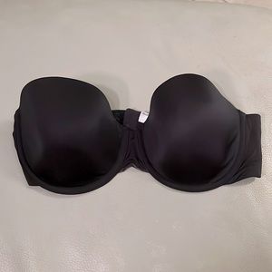 Strapless black bra. 34D. Barely worn.